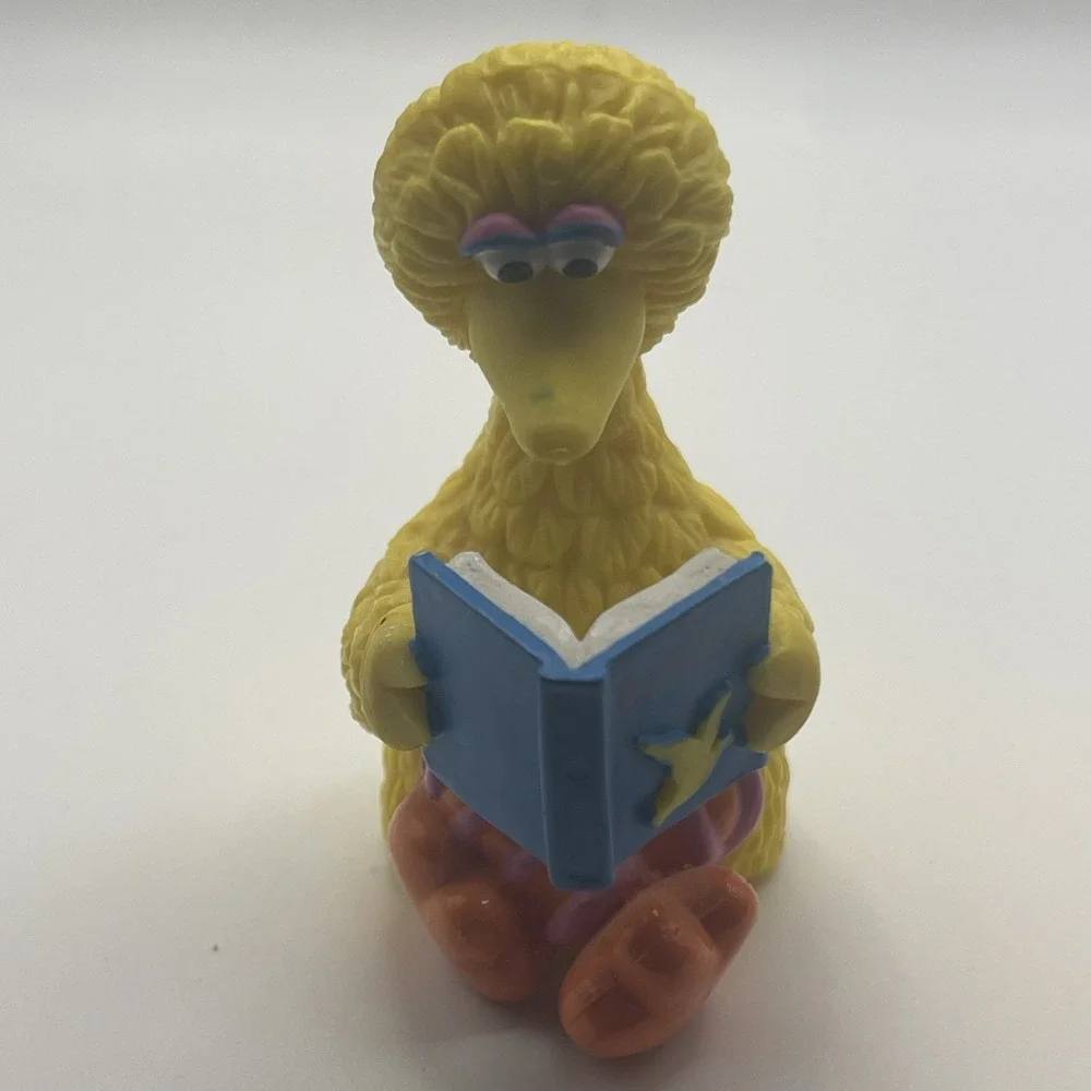 Sesame Street Big Bird Sitting Reading Book PVC Figure Applause Henson Muppet's - Picture 10 of 12